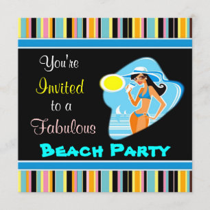 Party Einladungen am Strand