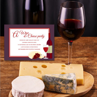 Party Einladungen aus Wein und Käse