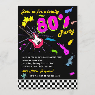 Party Einladungen der 80er Jahre
