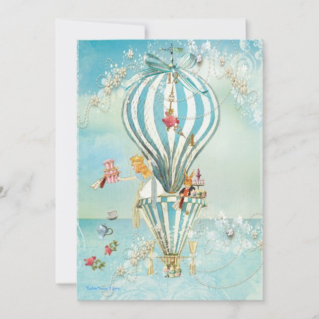 Party Einladungen der Alice im Wunderland (Vorderseite)