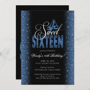 Party Einladungen des atemberaubender Saphir-blaue