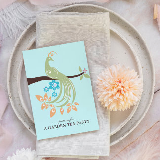 Party Einladungen des Pfauengartens