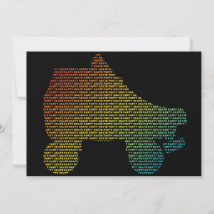 Party Einladungen des Skate: Typstapel