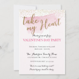 Party Einladungen des Watercolor Valentins