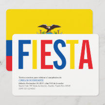 Party: Einladungen: Ecuador: Ecuadorianische Flagg