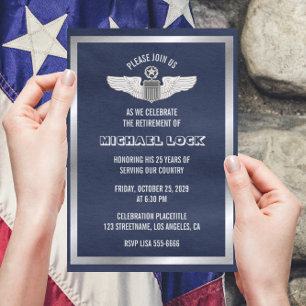 Party Einladungen für das Ruhestand von Luftwaffen