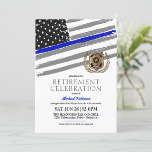 Party Einladungen für das Ruhestand von Polizeibea