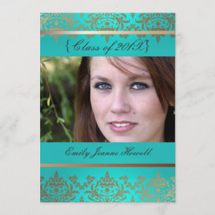 Party Einladungen für Vintage Damaskus/Abschlüsse