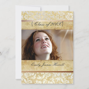 Party Einladungen für Vintage Damaskus/Abschlüsse