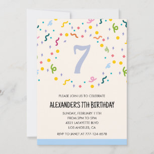 Party Einladungen Konfetti
