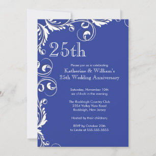 Party Einladungen zum 25. Hochzeitstag