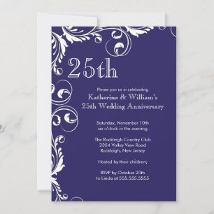 Party Einladungen zum 25. Hochzeitstag