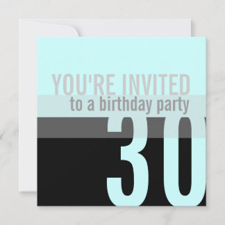 Party Einladungen zum 30. Geburtstag {Light Aquama