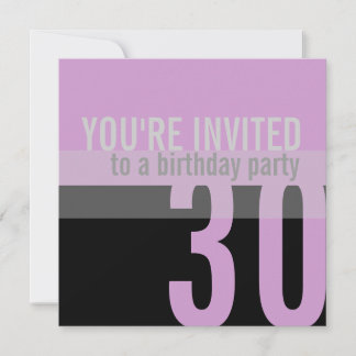 Party Einladungen zum 30. Geburtstag {Lila}