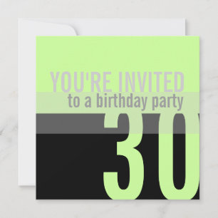 Party Einladungen zum 30. Geburtstag {Minze Green}