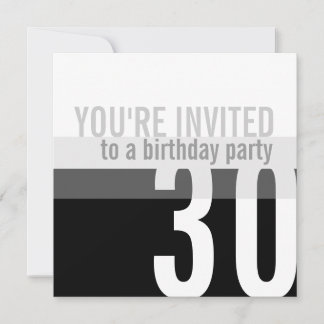 Party Einladungen zum 30. Geburtstag {Silber}