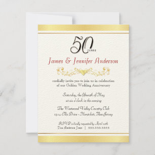 Party Einladungen zum 50. Hochzeitstag