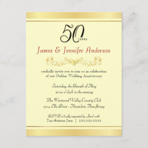 Party Einladungen zum 50. Hochzeitstag
