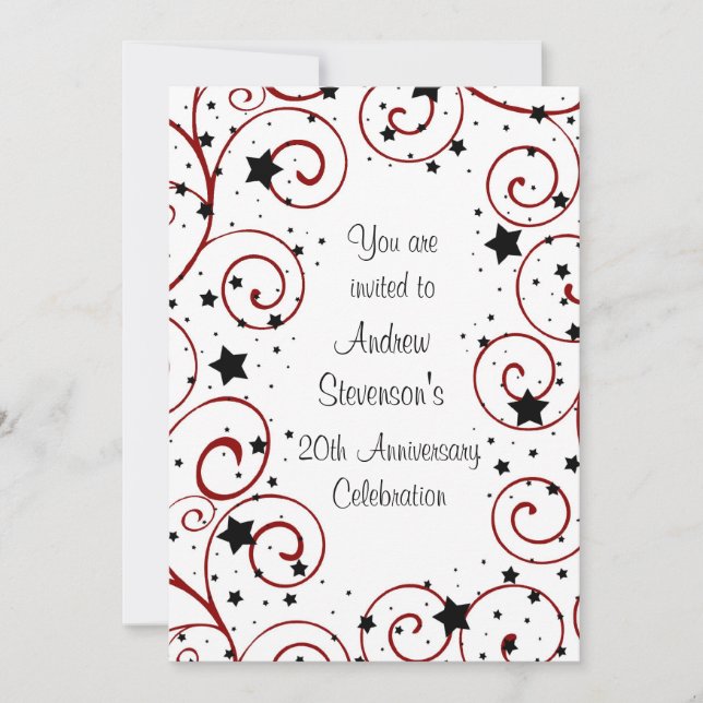 Party Einladungen zum Jahrestag der Angestellten (Vorderseite)