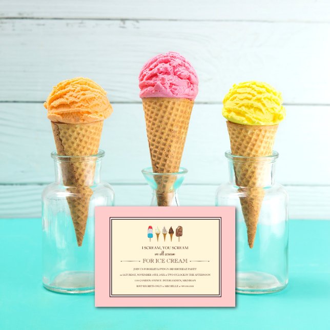 Party Einladungen zum Kindergeburtstag von Eiscrem (Von Creator hochgeladen)