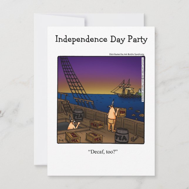 Party Einladungen zum Unabhängigkeitstag Spaß (Vorderseite)