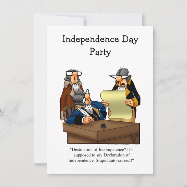 Party Einladungen zum Unabhängigkeitstag Spaß (Vorderseite)