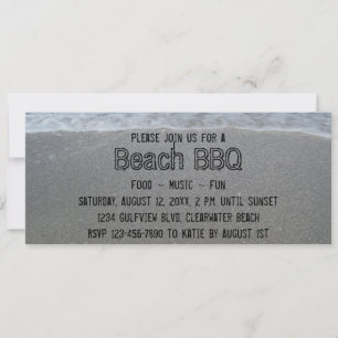 Party Einladungen zur GRILLEN von Strand