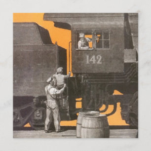 PARTY EINLADUNGS-ZUG-LOKOMOTIVMotor Einladung