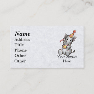 Party Elephant Business Cards Visitenkarte