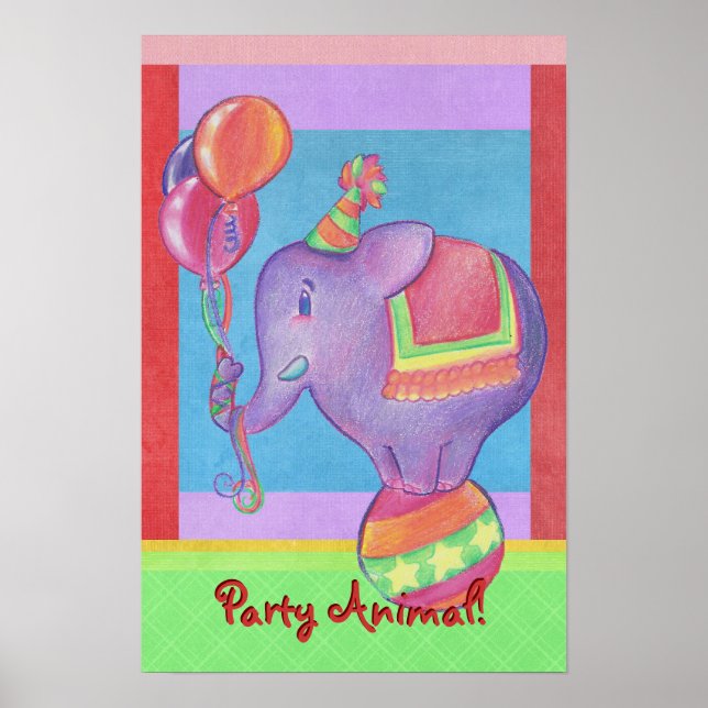 Party Elephant Poster (Vorne)
