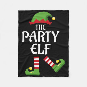 Party Elf Family Matching Group Weihnachtsfest Tan Fleecedecke