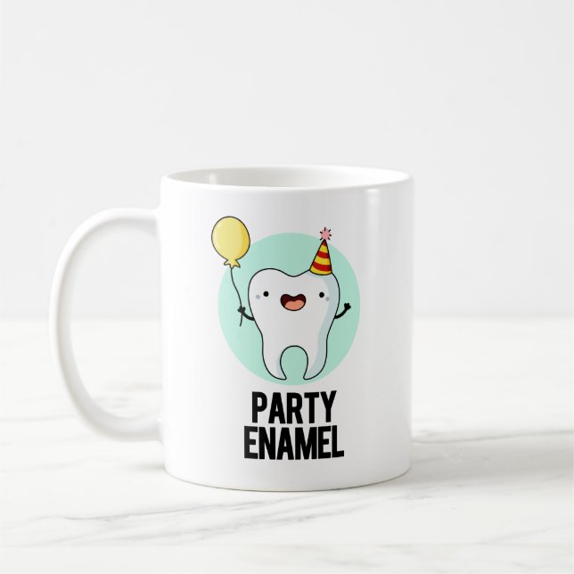Party Enamel Funny Tooth Puff Kaffeetasse (Links)