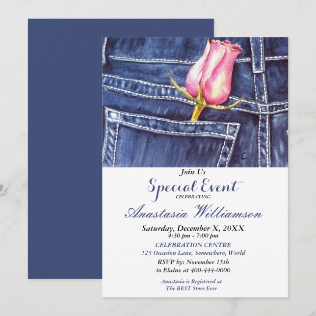 Party-EREIGNIS Einladung (Vorne/Hinten)