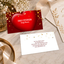 Party-Event-Organisator Rotes Herz Gold Konfetti