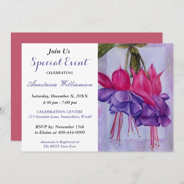 PARTY EVITE INVITE EINLADUNG (Vorne/Hinten)