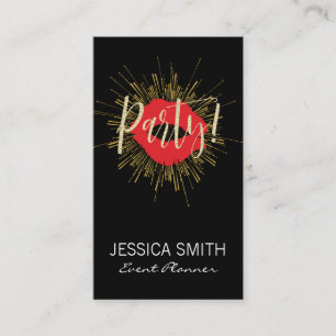 Party Explosion mit Kuss Visitenkarte