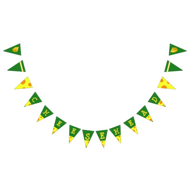 Party-Fahne Wisconsins Cheesehead Greenbay Wimpelkette (Alle)