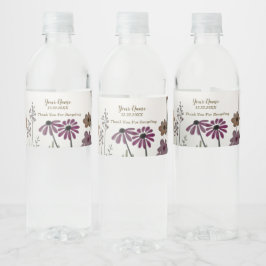 Party Farbenfrohe Blume Butterfly Wasserflaschenetikett