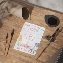 Party Farm Animals Birthday Whimsy Einladung