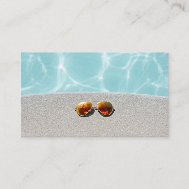 Party-Feier am Pool - Einladung (Vorderseite)