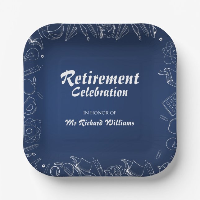 Party-Feier der Rentenschullehrerin Pappteller (Vorderseite)