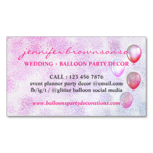 Party-Feier-Gelegenheit-Planer-Ballons Magnetische Visitenkarte