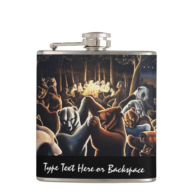 Party-Flasche für den benutzerdefinierten Bärentri Flachmann (Vorderseite)