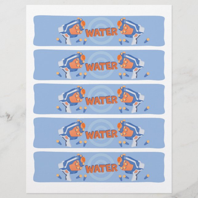 Party-Flaschenetiketten für Foam Dart Gun Flyer (Vorne)