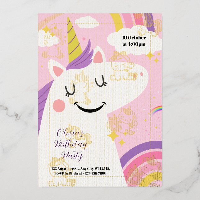 Party Folieneinladung (Vorderseite)