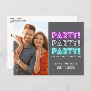 Party Foto QR-Code Hochzeit Speichern Sie das Datu Ankündigungspostkarte