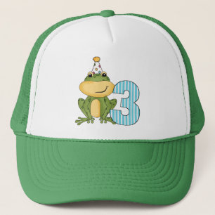 Party Frog 3. Geburtstag T - Shirt und Geschenke Truckerkappe