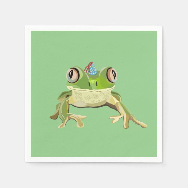 Party Frog Napkins Serviette (Vorderseite)