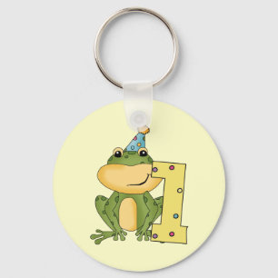 Party Frosch 1. Geburtstag T - Shirt und Geschenke Schlüsselanhänger