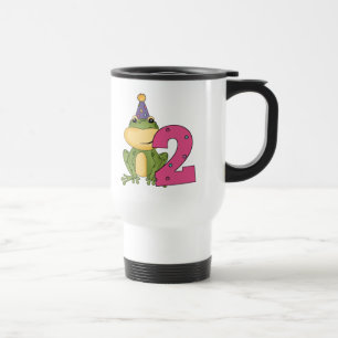 Party Frosch 2. Geburtstag T - Shirt und Geschenke Reisebecher